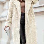 Sherpa παλτό με γράμματα Miss queen εκρού