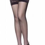 Κάλτσα ζαρτιέρας με δαντέλα στο τελείωμα