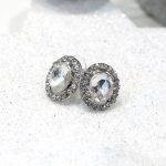 Strass glam oval σκουλαρίκια