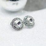 Στρογγυλά σκουλαρίκια με strass