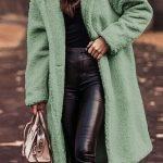 Παλτό με κουκούλα σε φυστικί