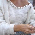 Πλεκτό με διακοσμητικές πέρλες