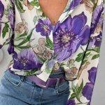 Spring floral πουκάμισο