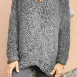 Μπουκλέ μπλούζα γκρι