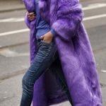 Fluffy μακριά γούνα μωβ