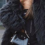 Fuzzy μακρυμάνικο γουνάκι μαύρο