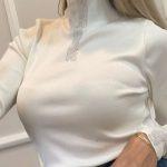 Ελαστικό ζιβάγκο με stripes strass λευκό