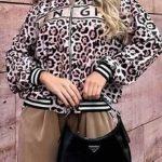 Σετ φόρμας με λεπτομέρειες λέοπαρ μπεζ