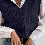 Κοντή πλεκτή καζάκα μαύρη