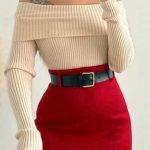 Off shoulder τοπάκι rib μπεζ