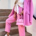 Κουστούμι γυναικείο σετ σε ροζ