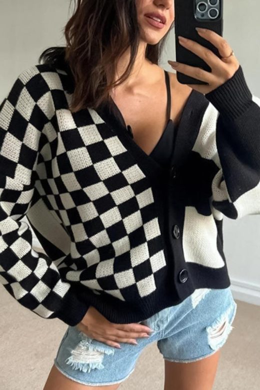 trendy-black-checkerboard-jacket-200116771-1-kookoo-1