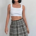 Γκρι tweed φούστα