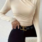 Εφαρμοστό midhigh neck μακρυμάνικο top