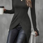 Μπλούζα με ασύμμετρο άνοιγμα μπροστά