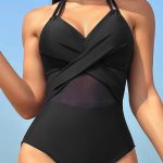 Ολόσωμο μαγιό με διαφάνεια μαύρο