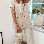 Αμάνικο office σετ μπεζ