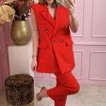 Αμάνικο office σετ κόκκινο