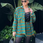 Πολύχρωμο tweed πουκάμισο