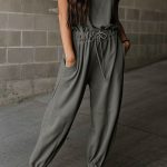 Ολόσωμη γκρι φόρμα με άνοιγμα στην πλάτη