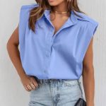 Κοντομάνικο πουκάμισο με βάτες γαλάζιο