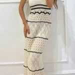 Μπεζ μακρύ beachwear