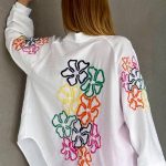 Πουκάμισο με σχέδιο λουλούδια λευκό