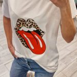 Λευκή μπλούζα lips