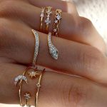 Σετ με 7 δαχτυλίδια σε χρυσό