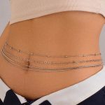 Αλυσίδα μέσης με τετραπλό layering σε ασημί