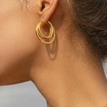 Σκουλαρίκια κρίκοι multi-layer