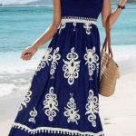 Boho φόρεμα σφιγγοφωλιά σε μπλε