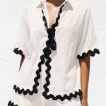 Σετάκι αέρινο δίχρωμο σε λευκό