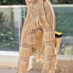 Παντελόνι πλεκτό με κρόσια