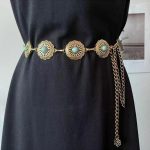 Έθνικ μεταλλική χρυσή ζώνη