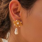 Κομψά σκουλαρίκια σταγόνες με ματάκι