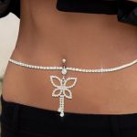 Aλυσίδα μέσης με στρας και κρεμαστή πεταλούδα