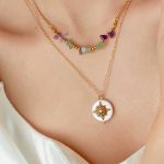 Διπλό ατσάλινο κολιέ το αστέρι του βορρά