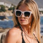 60s style σομόν γυαλιά ηλίου