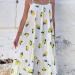 Μακρύ φόρεμα με λεμόνια