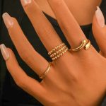 Ατσάλινα χρυσά minimal δαχτυλίδια