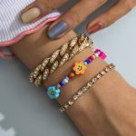 Βραχιόλια σετ με χάντρες και αλυσίδες