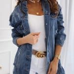Σκούρο bluejean long jacket