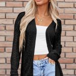 Πλεκτή ζακέτα σε μαύρο