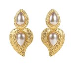 Κρεμαστά σκουλαρίκια με πέρλες σε χρυσό