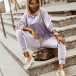 Casual βελουτέ σάπιο μήλο σετάκι