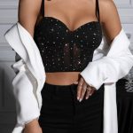 Μπουστάκι sparkling μαύρο διάφανο