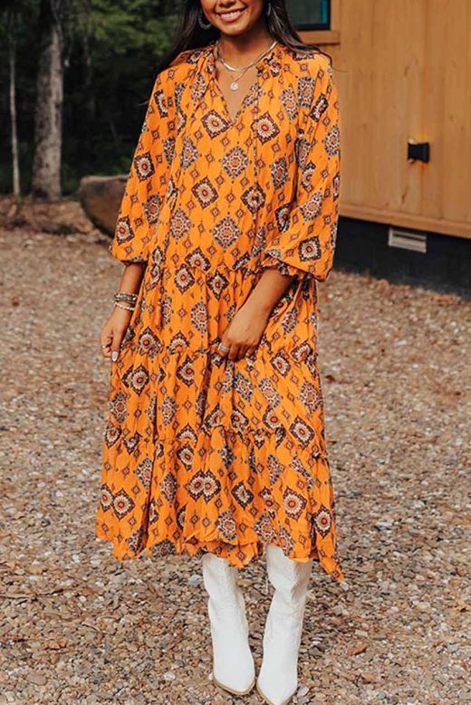 orange-printed-dress-200117354-1-kookoo-2