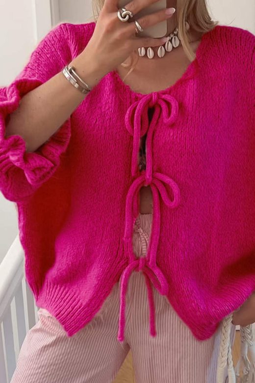 fuchsia-knitted-jacket-with-a-front tie-200117359-2-kookoo-2