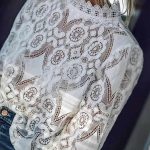 Mesh lace λευκό ημιδιαφάνο τόπ